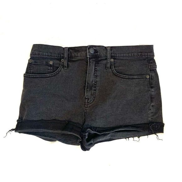 [Madewell] Black High Waisted Jean Shorts - Size 29
